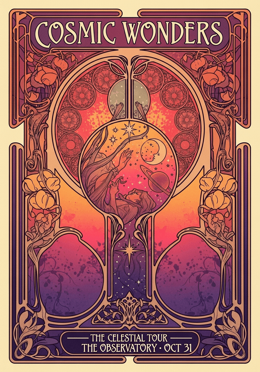 Art Nouveau style poster