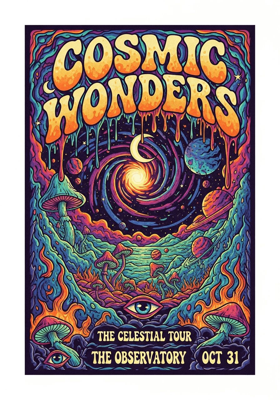 Psychedelic style poster