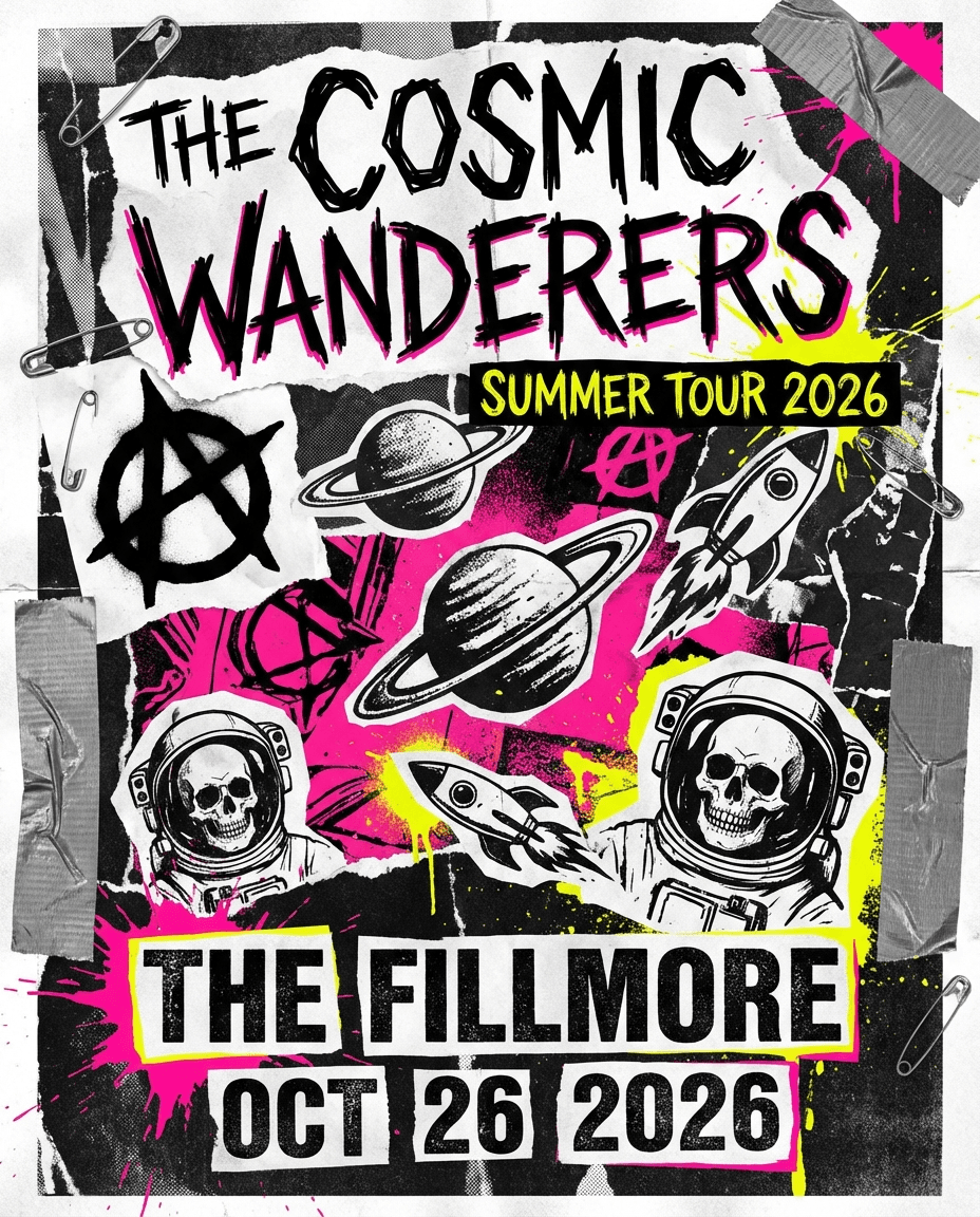 Punk style band poster